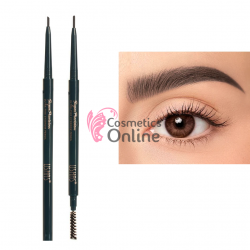 Creion de sprancene retractabil cu periuta Super Precision Ultra Fine USHAS  NO:04 Cenusiu